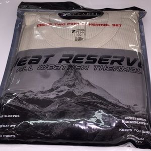 7 Apparel Heat Reserve Thermals Size Large Cream